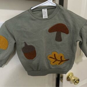 H&M Fall Appliqué Sweatshirt 12M